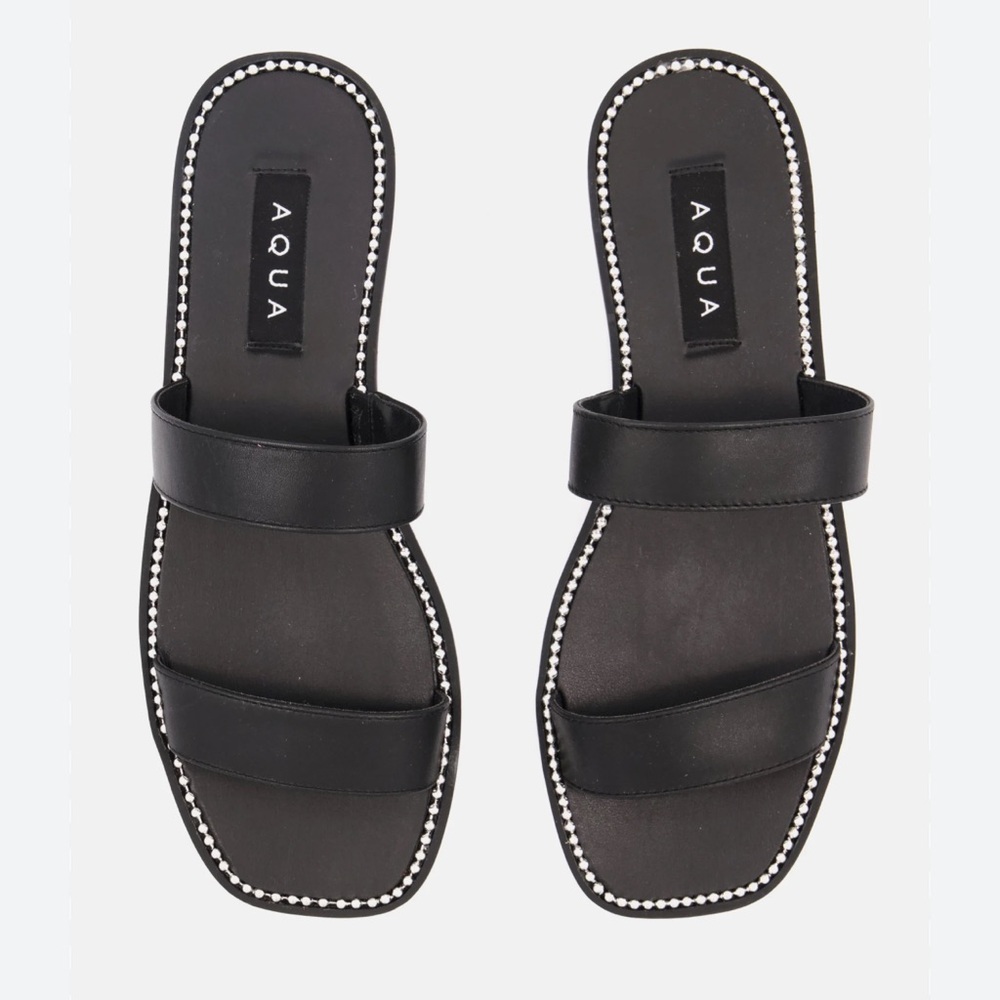 Aqua black sandals